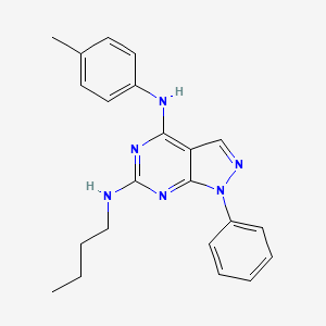 molecular formula C22H24N6 B2433387 N6-butyl-N4-(4-methylphenyl)-1-phenyl-1H-pyrazolo[3,4-d]pyrimidine-4,6-diamine CAS No. 946203-28-7
