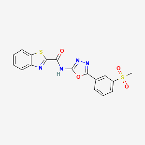 N-(5-(3-(methylsulfonyl)phenyl)-1,3,4-oxadiazol-2-yl)benzo[d]thiazole-2-carboxamide