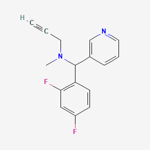 N-[(2,4-Difluorophenyl)-pyridin-3-ylmethyl]-N-methylprop-2-yn-1-amine