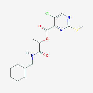 1-[(Cyclohexylmethyl)carbamoyl]ethyl 5-chloro-2-(methylsulfanyl)pyrimidine-4-carboxylate