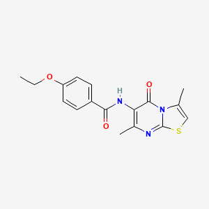 molecular formula C17H17N3O3S B2433402 N-(3,7-dimethyl-5-oxo-5H-thiazolo[3,2-a]pyrimidin-6-yl)-4-ethoxybenzamide CAS No. 946223-08-1