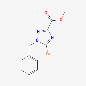 molecular formula C11H10BrN3O2 B2433403 Methyl 1-benzyl-5-bromo-1H-1,2,4-triazole-3-carboxylate CAS No. 2279124-40-0
