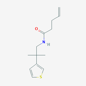 molecular formula C13H19NOS B2433405 N-(2-methyl-2-(thiophen-3-yl)propyl)pent-4-enamide CAS No. 2320669-07-4