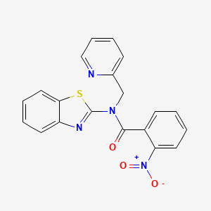 molecular formula C20H14N4O3S B2433428 N-(benzo[d]thiazol-2-yl)-2-nitro-N-(pyridin-2-ylmethyl)benzamide CAS No. 886904-06-9