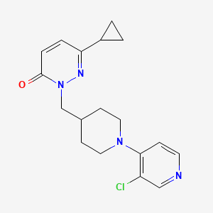 molecular formula C18H21ClN4O B2433465 2-{[1-(3-Chloropyridin-4-yl)piperidin-4-yl]methyl}-6-cyclopropyl-2,3-dihydropyridazin-3-one CAS No. 2097929-12-7
