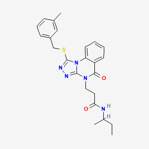 molecular formula C24H27N5O2S B2433483 N-[3-(dimethylamino)propyl]-4-(4-isobutyl-3-oxo-3,4-dihydroquinoxalin-2-yl)benzamide CAS No. 1113107-47-3