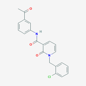 molecular formula C21H17ClN2O3 B2433507 N-(3-acetylphenyl)-1-[(2-chlorophenyl)methyl]-2-oxo-1,2-dihydropyridine-3-carboxamide CAS No. 946356-48-5