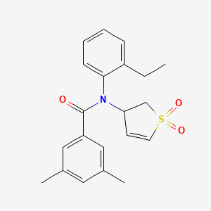 molecular formula C21H23NO3S B2433541 N-(1,1-dioxido-2,3-dihydrothiophen-3-yl)-N-(2-ethylphenyl)-3,5-dimethylbenzamide CAS No. 852439-59-9
