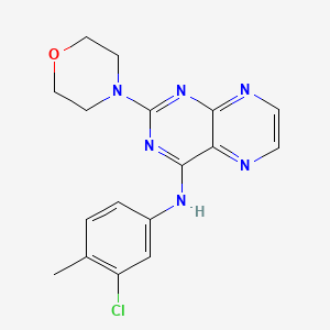 molecular formula C17H17ClN6O B2433549 N-(3-chloro-4-methylphenyl)-2-(morpholin-4-yl)pteridin-4-amine CAS No. 946218-47-9