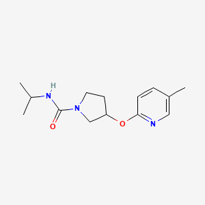 molecular formula C14H21N3O2 B2433579 N-isopropyl-3-((5-methylpyridin-2-yl)oxy)pyrrolidine-1-carboxamide CAS No. 1903829-00-4