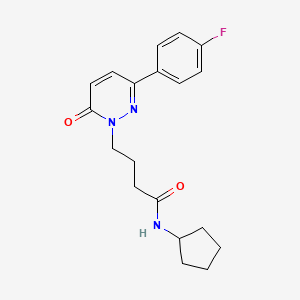 molecular formula C19H22FN3O2 B2433594 N-cyclopentyl-4-(3-(4-fluorophenyl)-6-oxopyridazin-1(6H)-yl)butanamide CAS No. 953233-35-7