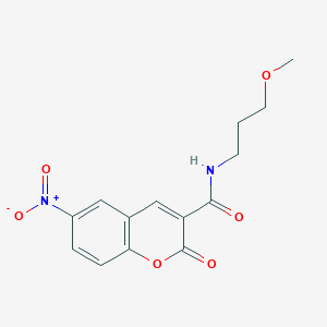 molecular formula C14H14N2O6 B2433601 N-(3-methoxypropyl)-6-nitro-2-oxo-2H-chromene-3-carboxamide CAS No. 868214-87-3