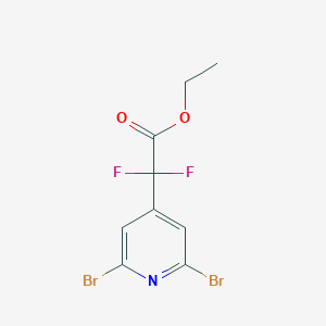 molecular formula C9H7Br2F2NO2 B2433610 Ethyl 2-(2,6-dibromopyridin-4-yl)-2,2-difluoroacetate CAS No. 2551114-92-0