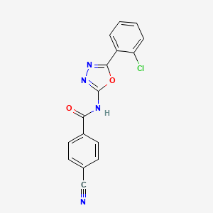 N-(5-(2-chlorophenyl)-1,3,4-oxadiazol-2-yl)-4-cyanobenzamide