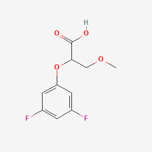 molecular formula C10H10F2O4 B2433689 2-(3,5-二氟苯氧基)-3-甲氧基丙酸 CAS No. 1692508-89-6
