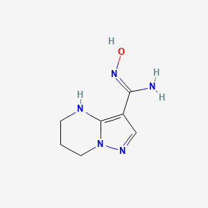 molecular formula C7H11N5O B2433690 N'-hydroxy-4H,5H,6H,7H-pyrazolo[1,5-a]pyrimidine-3-carboximidamide CAS No. 2248418-38-2