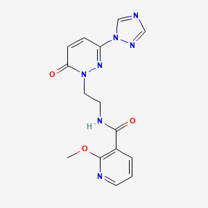 2-methoxy-N-(2-(6-oxo-3-(1H-1,2,4-triazol-1-yl)pyridazin-1(6H)-yl)ethyl)nicotinamide