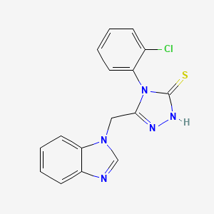 3-(benzimidazol-1-ylmethyl)-4-(2-chlorophenyl)-1H-1,2,4-triazole-5-thione