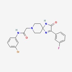 N-(3-bromophenyl)-2-(2-(3-fluorophenyl)-3-oxo-1,4,8-triazaspiro[4.5]dec-1-en-8-yl)acetamide