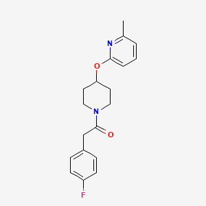 2-(4-Fluorophenyl)-1-(4-((6-methylpyridin-2-yl)oxy)piperidin-1-yl)ethanone