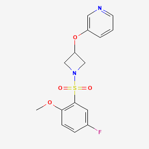 3-((1-((5-Fluoro-2-methoxyphenyl)sulfonyl)azetidin-3-yl)oxy)pyridine