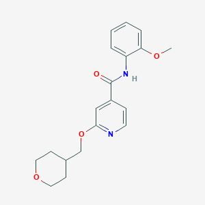 molecular formula C19H22N2O4 B2433720 N-(2-methoxyphenyl)-2-((tetrahydro-2H-pyran-4-yl)methoxy)isonicotinamide CAS No. 2034242-84-5