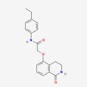 molecular formula C19H20N2O3 B2433739 N-(4-ethylphenyl)-2-((1-oxo-1,2,3,4-tetrahydroisoquinolin-5-yl)oxy)acetamide CAS No. 886950-15-8