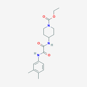 molecular formula C18H25N3O4 B2433773 ethyl 4-{[(3,4-dimethylphenyl)carbamoyl]formamido}piperidine-1-carboxylate CAS No. 1206991-86-7