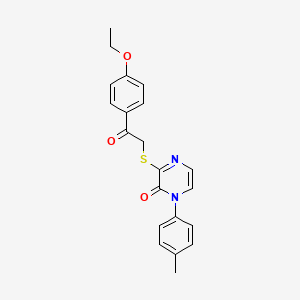 3-((2-(4-ethoxyphenyl)-2-oxoethyl)thio)-1-(p-tolyl)pyrazin-2(1H)-one