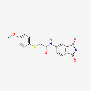2-((4-methoxyphenyl)thio)-N-(2-methyl-1,3-dioxoisoindolin-5-yl)acetamide