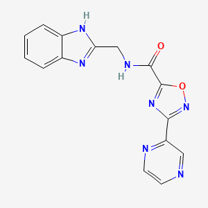 N-((1H-benzo[d]imidazol-2-yl)methyl)-3-(pyrazin-2-yl)-1,2,4-oxadiazole-5-carboxamide