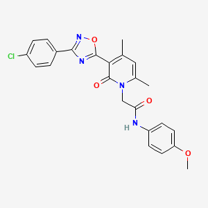2-(3-(3-(4-chlorophenyl)-1,2,4-oxadiazol-5-yl)-4,6-dimethyl-2-oxopyridin-1(2H)-yl)-N-(4-methoxyphenyl)acetamide
