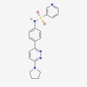 N-[4-(6-pyrrolidin-1-ylpyridazin-3-yl)phenyl]pyridine-3-sulfonamide