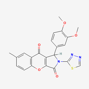 1-(3,4-Dimethoxyphenyl)-7-methyl-2-(1,3,4-thiadiazol-2-yl)-1,2-dihydrochromeno[2,3-c]pyrrole-3,9-dione