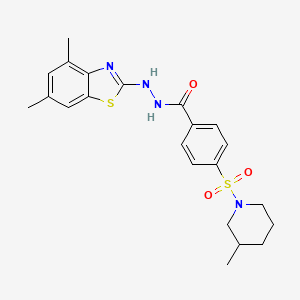 N'-(4,6-dimethylbenzo[d]thiazol-2-yl)-4-((3-methylpiperidin-1-yl)sulfonyl)benzohydrazide