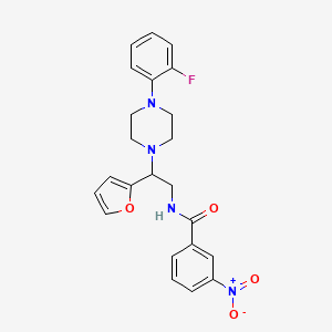 N-(2-(4-(2-fluorophenyl)piperazin-1-yl)-2-(furan-2-yl)ethyl)-3-nitrobenzamide