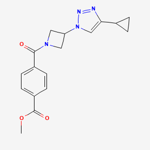 methyl 4-(3-(4-cyclopropyl-1H-1,2,3-triazol-1-yl)azetidine-1-carbonyl)benzoate