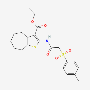ethyl 2-(2-tosylacetamido)-5,6,7,8-tetrahydro-4H-cyclohepta[b]thiophene-3-carboxylate