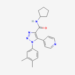 molecular formula C21H23N5O B2433867 N-cyclopentyl-1-(3,4-dimethylphenyl)-5-(pyridin-4-yl)-1H-1,2,3-triazole-4-carboxamide CAS No. 1207030-36-1