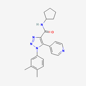 2-[8-[(2,4-dimethylphenyl)thio]-3-oxo[1,2,4]triazolo[4,3-a]pyrazin-2(3H)-yl]-N-(4-fluorophenyl)acetamide