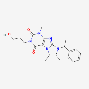3-(3-hydroxypropyl)-1,6,7-trimethyl-8-(1-phenylethyl)-1H-imidazo[2,1-f]purine-2,4(3H,8H)-dione