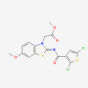 (Z)-methyl 2-(2-((2,5-dichlorothiophene-3-carbonyl)imino)-6-methoxybenzo[d]thiazol-3(2H)-yl)acetate