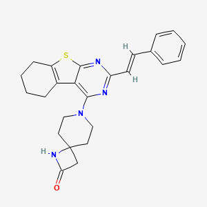 7-[2-[(E)-2-phenylethenyl]-5,6,7,8-tetrahydro-[1]benzothiolo[2,3-d]pyrimidin-4-yl]-1,7-diazaspiro[3.5]nonan-2-one