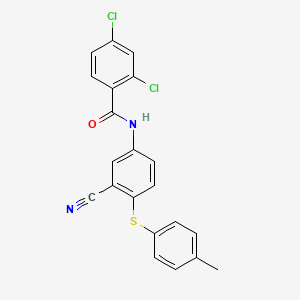 2,4-dichloro-N-{3-cyano-4-[(4-methylphenyl)sulfanyl]phenyl}benzenecarboxamide
