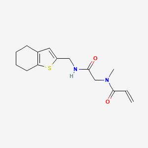 N-Methyl-N-[2-oxo-2-(4,5,6,7-tetrahydro-1-benzothiophen-2-ylmethylamino)ethyl]prop-2-enamide
