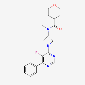 N-[1-(5-Fluoro-6-phenylpyrimidin-4-yl)azetidin-3-yl]-N-methyloxane-4-carboxamide