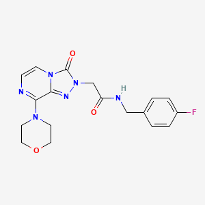 molecular formula C18H19FN6O3 B2433891 N-[(4-fluorophenyl)methyl]-2-[8-(morpholin-4-yl)-3-oxo-2H,3H-[1,2,4]triazolo[4,3-a]pyrazin-2-yl]acetamide CAS No. 1251695-28-9