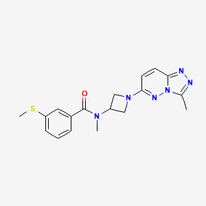 molecular formula C18H20N6OS B2433936 N-methyl-N-(1-(3-methyl-[1,2,4]triazolo[4,3-b]pyridazin-6-yl)azetidin-3-yl)-3-(methylthio)benzamide CAS No. 2309775-89-9