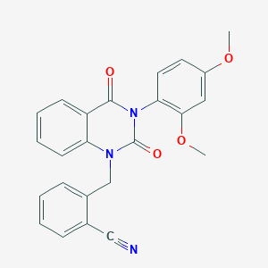 2-[[3-(2,4-Dimethoxyphenyl)-2,4-dioxoquinazolin-1-yl]methyl]benzonitrile
