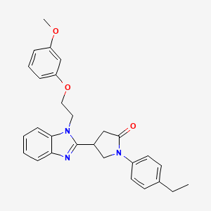 1-(4-ethylphenyl)-4-{1-[2-(3-methoxyphenoxy)ethyl]-1H-benzimidazol-2-yl}pyrrolidin-2-one